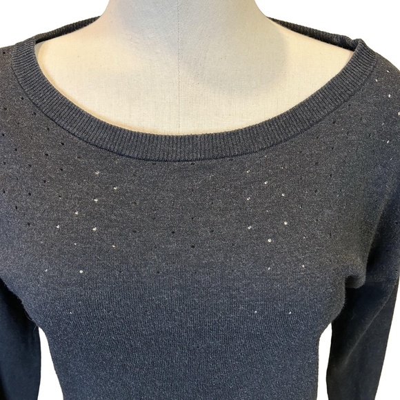 Camber & Grace Scoop Neck Eyelet Wool Sweater/Small - Picture 3 of 9